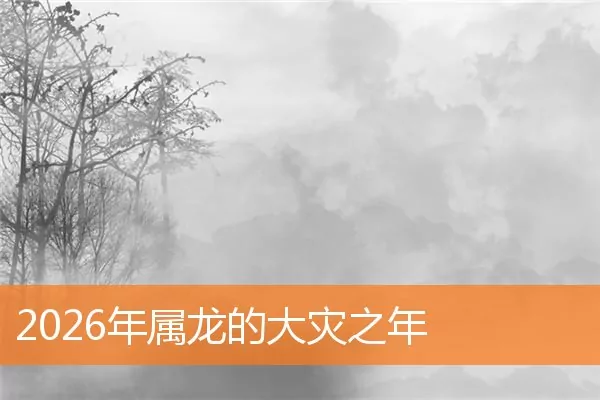 2026年属龙的大灾之年