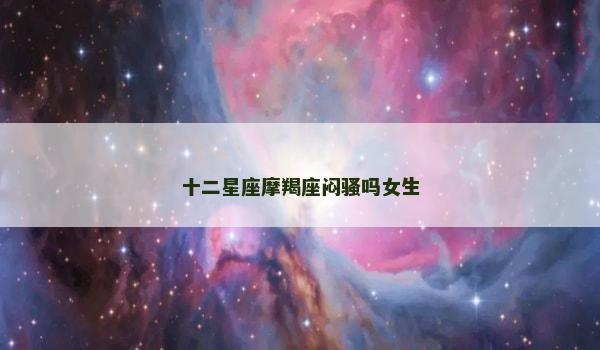 十二星座摩羯座闷骚吗女生 十二星座摩羯座闷骚吗女生