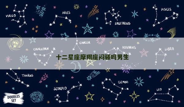十二星座摩羯座闷骚吗男生 十二星座摩羯座闷骚吗男生