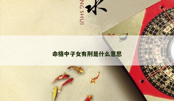 命格中子女有刑是什么意思 命格中子女有刑是什么意思