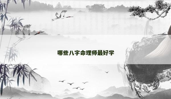 哪些八字命理师最好学 哪些八字命理师最好学