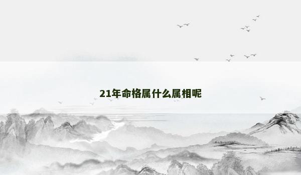 21年命格属什么属相呢 21年命格属什么属相呢