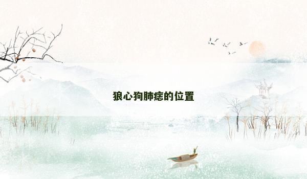 狼心狗肺痣的位置 狼心狗肺痣的位置
