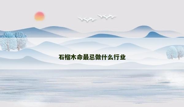 石榴木命最忌做什么行业 石榴木命最忌做什么行业