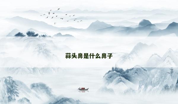 蒜头鼻是什么鼻子 蒜头鼻是什么鼻子