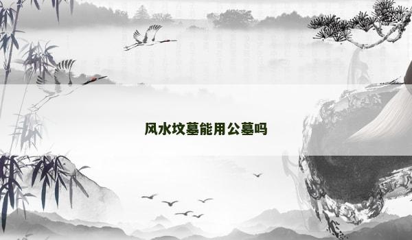 风水坟墓能用公墓吗