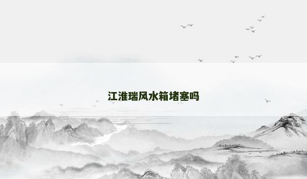 江淮瑞风水箱堵塞吗