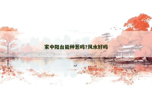 家中阳台能种葱吗?风水好吗